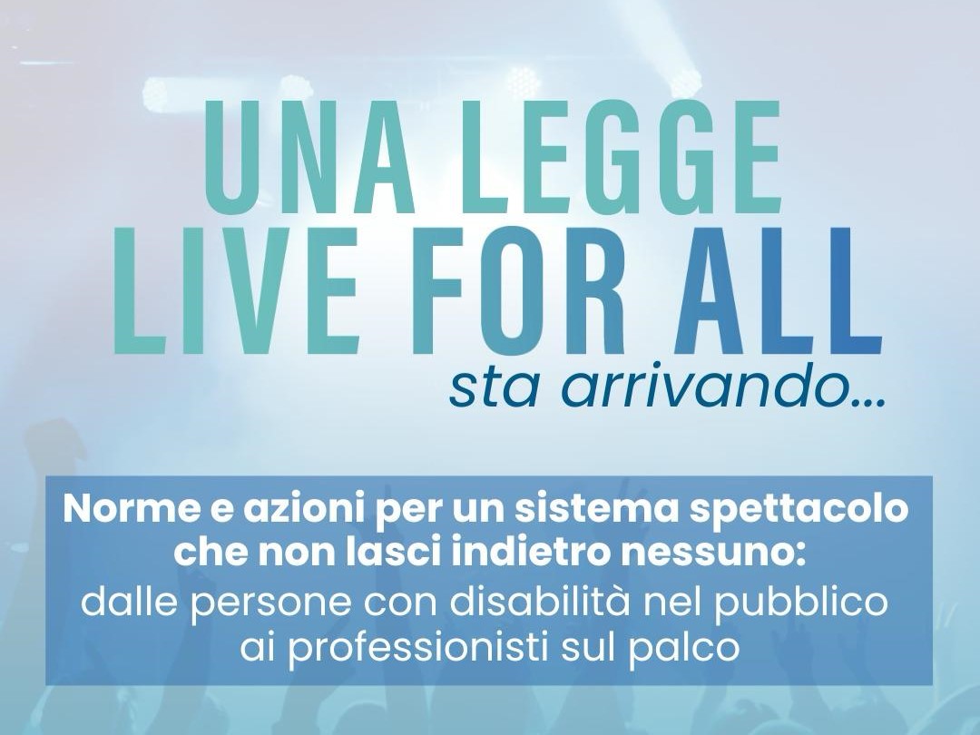 “Una legge Live For All”: La Toscanini sostiene la proposta per un sistema spettacolo accessibile
